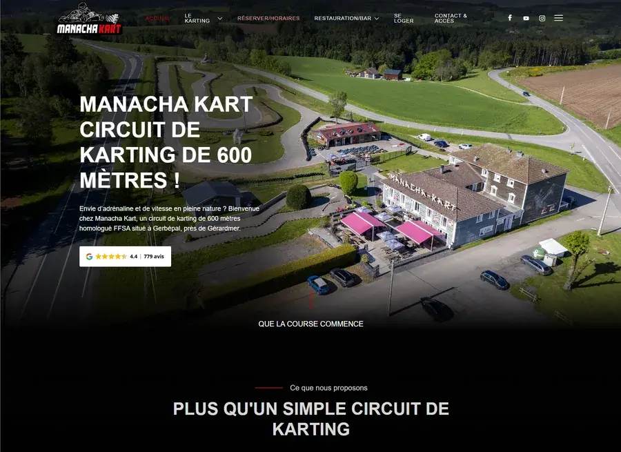 Le site de Manach'a Kart après la refonte